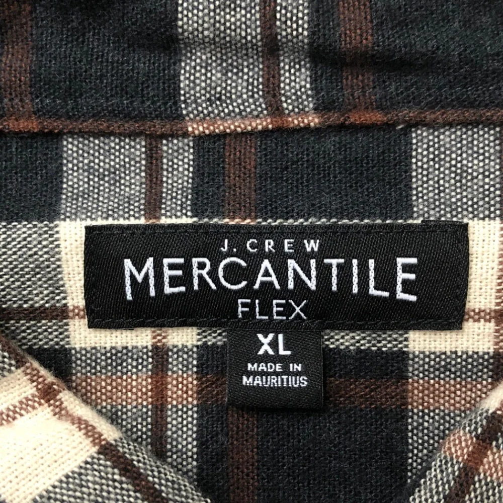 J. Crew Brown and Black Plaid Button Up Shirt